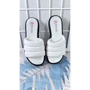 Blonde Waterproof Slide Sandals Size8